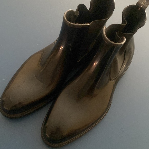 Hugo Boss black rubber boots for men size 43 made in italy - Picture 3 of 3